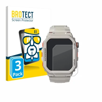 Vorderseite einer Produktverpackung mit dem Markenlogo BROTECT. Daneben ist das Gerät Rogbid Tank G2 mit dem zugehörigen Displ