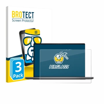 Vorderseite einer Produktverpackung mit dem Markenlogo BROTECT. Daneben ist das Gerät Dell XPS 14 DA14260 mit dem zugehörigen 