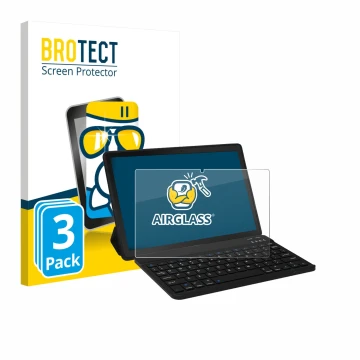 Vorderseite einer Produktverpackung mit dem Markenlogo BROTECT. Daneben ist das Gerät Laptok YXPA7LBK 11