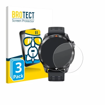 Vorderseite einer Produktverpackung mit dem Markenlogo BROTECT. Daneben ist das Gerät Xiaomi Mibro GS Pro 2 mit dem zugehörige