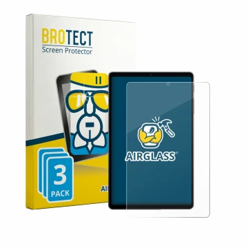 Vorderseite einer Produktverpackung mit dem Markenlogo BROTECT. Daneben ist das Gerät Alldocube iPlay 80 mini Ultra mit dem zu