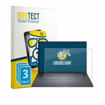Vorderseite einer Produktverpackung mit dem Markenlogo BROTECT. Daneben ist das Gerät Dell Pro Precision 7 Series 16 mit dem z