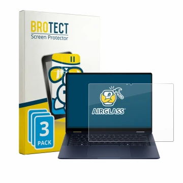 Vorderseite einer Produktverpackung mit dem Markenlogo BROTECT. Daneben ist das Gerät HP EliteBook X Flip G2i 14