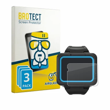 Vorderseite einer Produktverpackung mit dem Markenlogo BROTECT. Daneben ist das Gerät Shearwater PEREGRINE dive computer mit d