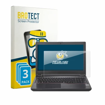 Vorderseite einer Produktverpackung mit dem Markenlogo BROTECT. Daneben ist das Gerät Fujitsu Celsius H780 mit dem zugehörigen