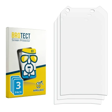 Vorderseite einer Produktverpackung mit dem Markenlogo BROTECT. Daneben ist der zugehörige Displayschutz.