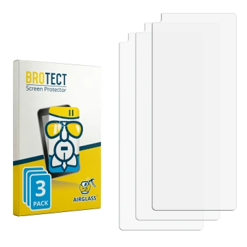 Vorderseite einer Produktverpackung mit dem Markenlogo BROTECT. Daneben ist der zugehörige Displayschutz.