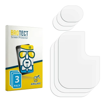 Vorderseite einer Produktverpackung mit dem Markenlogo BROTECT. Daneben ist der zugehörige Displayschutz.