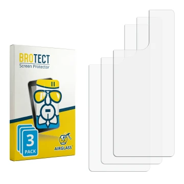 Vorderseite einer Produktverpackung mit dem Markenlogo BROTECT. Daneben ist der zugehörige Displayschutz.