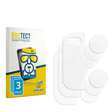 Vorderseite einer Produktverpackung mit dem Markenlogo BROTECT. Daneben ist der zugehörige Displayschutz.