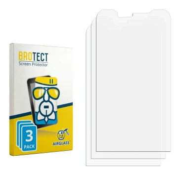 Vorderseite einer Produktverpackung mit dem Markenlogo BROTECT. Daneben ist der zugehörige Displayschutz.
