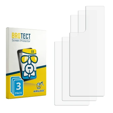 Vorderseite einer Produktverpackung mit dem Markenlogo BROTECT. Daneben ist der zugehörige Displayschutz.