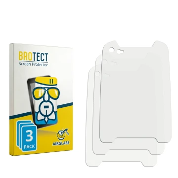 Vorderseite einer Produktverpackung mit dem Markenlogo BROTECT. Daneben ist der zugehörige Displayschutz.