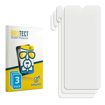 Vorderseite einer Produktverpackung mit dem Markenlogo BROTECT. Daneben ist der zugehörige Displayschutz.