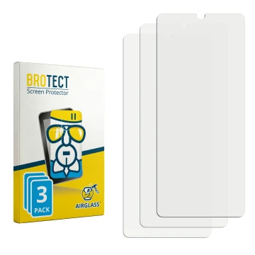 Vorderseite einer Produktverpackung mit dem Markenlogo BROTECT. Daneben ist der zugehörige Displayschutz.