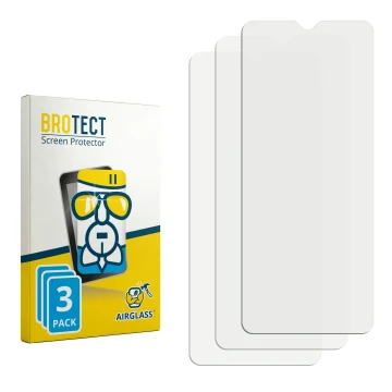 Vorderseite einer Produktverpackung mit dem Markenlogo BROTECT. Daneben ist der zugehörige Displayschutz.