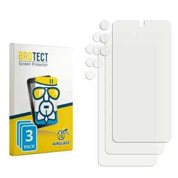 Vorderseite einer Produktverpackung mit dem Markenlogo BROTECT. Daneben ist der zugehörige Displayschutz.