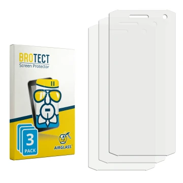 Vorderseite einer Produktverpackung mit dem Markenlogo BROTECT. Daneben ist der zugehörige Displayschutz.