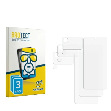 Vorderseite einer Produktverpackung mit dem Markenlogo BROTECT. Daneben ist der zugehörige Displayschutz.