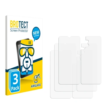 Vorderseite einer Produktverpackung mit dem Markenlogo BROTECT. Daneben ist der zugehörige Displayschutz.