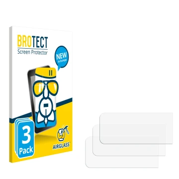 Vorderseite einer Produktverpackung mit dem Markenlogo BROTECT. Daneben ist der zugehörige Displayschutz.