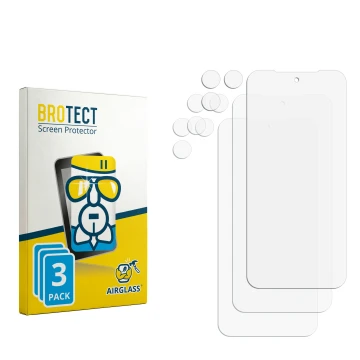 Vorderseite einer Produktverpackung mit dem Markenlogo BROTECT. Daneben ist der zugehörige Displayschutz.