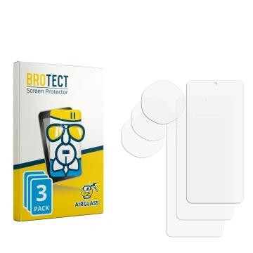 Vorderseite einer Produktverpackung mit dem Markenlogo BROTECT. Daneben ist der zugehörige Displayschutz.