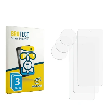 Vorderseite einer Produktverpackung mit dem Markenlogo BROTECT. Daneben ist der zugehörige Displayschutz.