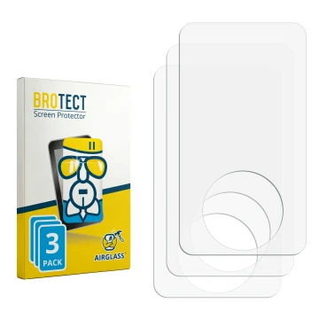 Vorderseite einer Produktverpackung mit dem Markenlogo BROTECT. Daneben ist der zugehörige Displayschutz.