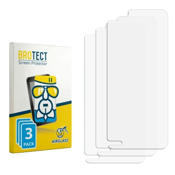 Vorderseite einer Produktverpackung mit dem Markenlogo BROTECT. Daneben ist der zugehörige Displayschutz.