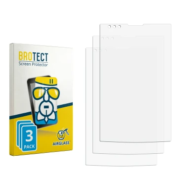 Vorderseite einer Produktverpackung mit dem Markenlogo BROTECT. Daneben ist der zugehörige Displayschutz.