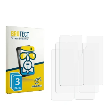 Vorderseite einer Produktverpackung mit dem Markenlogo BROTECT. Daneben ist der zugehörige Displayschutz.