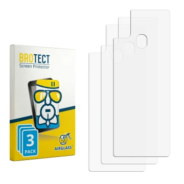 Vorderseite einer Produktverpackung mit dem Markenlogo BROTECT. Daneben ist der zugehörige Displayschutz.
