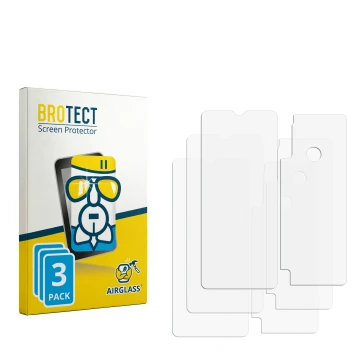 Vorderseite einer Produktverpackung mit dem Markenlogo BROTECT. Daneben ist der zugehörige Displayschutz.