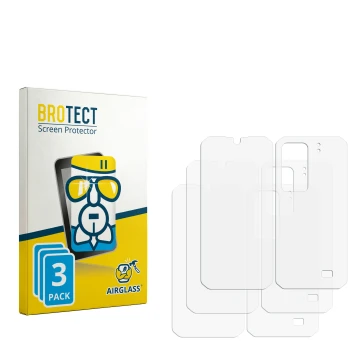 Vorderseite einer Produktverpackung mit dem Markenlogo BROTECT. Daneben ist der zugehörige Displayschutz.