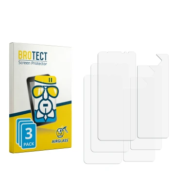 Vorderseite einer Produktverpackung mit dem Markenlogo BROTECT. Daneben ist der zugehörige Displayschutz.