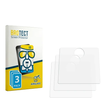 Vorderseite einer Produktverpackung mit dem Markenlogo BROTECT. Daneben ist der zugehörige Displayschutz.