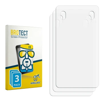 Vorderseite einer Produktverpackung mit dem Markenlogo BROTECT. Daneben ist der zugehörige Displayschutz.