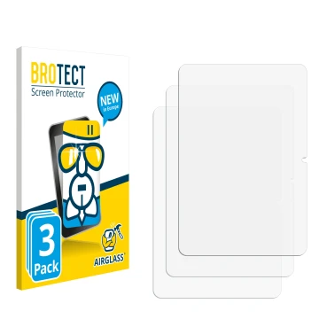 Vorderseite einer Produktverpackung mit dem Markenlogo BROTECT. Daneben ist der zugehörige Displayschutz.