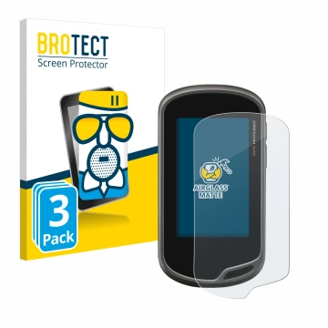 Vorderseite einer Produktverpackung mit dem Markenlogo BROTECT. Daneben ist das Gerät Garmin Oregon 600 mit dem zugehörigen Di