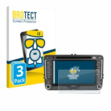 Vorderseite einer Produktverpackung mit dem Markenlogo BROTECT. Daneben ist das Gerät Zenec E>Go 7