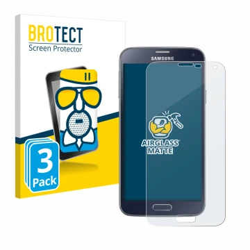 Vorderseite einer Produktverpackung mit dem Markenlogo BROTECT. Daneben ist das Gerät Samsung Galaxy S5 Neo mit dem zugehörige