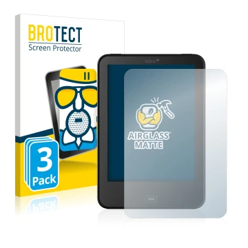 Vorderseite einer Produktverpackung mit dem Markenlogo BROTECT. Daneben ist das Gerät Tolino Vision 4 HD mit dem zugehörigen D