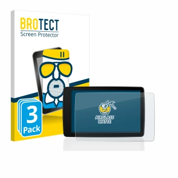 Vorderseite einer Produktverpackung mit dem Markenlogo BROTECT. Daneben ist das Gerät BMW Motorrad Navigator VI mit dem zugehö