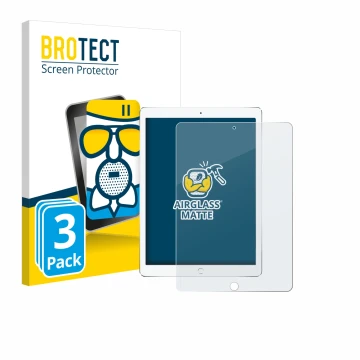 Vorderseite einer Produktverpackung mit dem Markenlogo BROTECT. Daneben ist das Gerät Apple iPad Pro 10.5