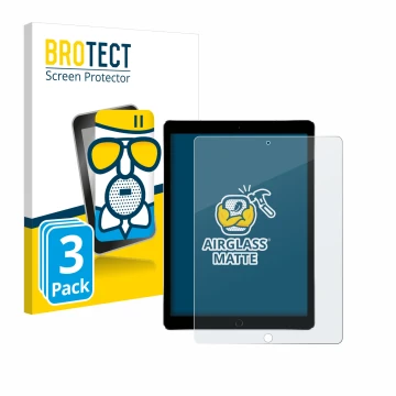 Vorderseite einer Produktverpackung mit dem Markenlogo BROTECT. Daneben ist das Gerät Apple iPad Pro 12.9