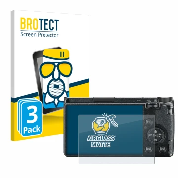 Vorderseite einer Produktverpackung mit dem Markenlogo BROTECT. Daneben ist das Gerät Ricoh GR III 2019 R02010 mit dem zugehör