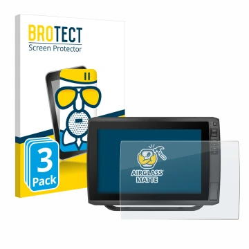 Vorderseite einer Produktverpackung mit dem Markenlogo BROTECT. Daneben ist das Gerät Garmin ECHOMAP Ultra 122sv mit dem zugeh