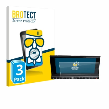 Vorderseite einer Produktverpackung mit dem Markenlogo BROTECT. Daneben ist das Gerät DS 7 Crossback Infotainmentsystem mit de