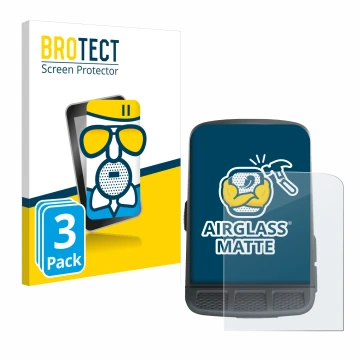 Vorderseite einer Produktverpackung mit dem Markenlogo BROTECT. Daneben ist das Gerät Wahoo Elemnt Roam mit dem zugehörigen Di